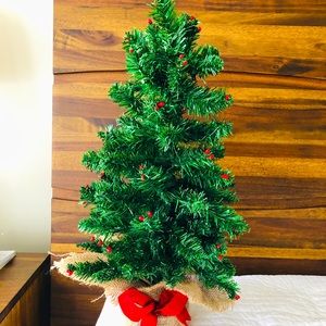 Small artificial Christmas tree